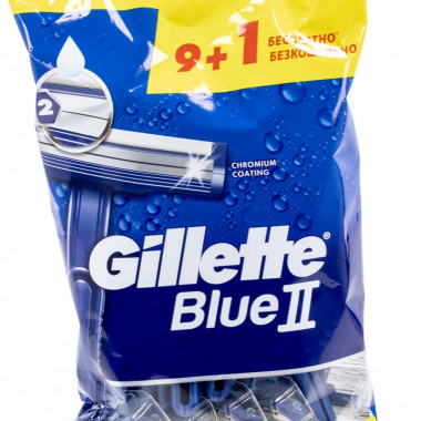 Одноразовые станки Gillette Blue2  Plus (9+1 шт.) - 1